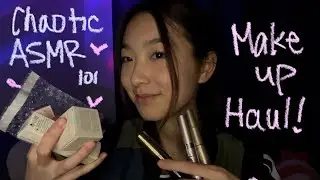 asmr makeup haul w/ lots of rambling lol || rare beauty, tower 28, etc.