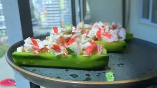 Беру крабовые палочки и огурец и готовлю шикарную закуску | Закуска из крабовых палочек