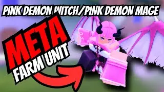 Pink Demon Witch and Pink Demon Mage Showcase  [ Anime Defenders ] Roblox