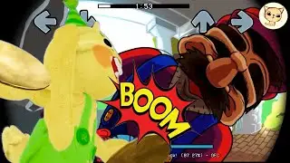 FNF VS Ring Cam Mario but Bunzo Bunny Gacha | Friday Night Funkin Mod poppy playtime (FNF MOD)