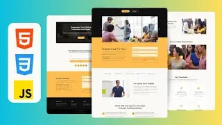 Responsive Educational Website Design Using HTML , CSS & JavaScript