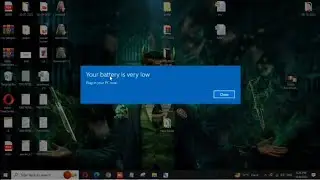 Your Battery is very low laptop error || Turn off low battery notification windows 10