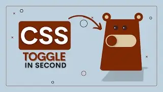 Cute Bear Toggle Switch Using Pure CSS 🧸 | CSS Animation Tutorial | UI Toggle Button Design