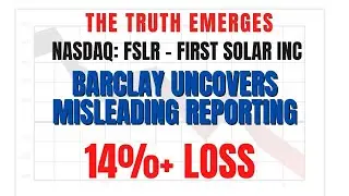 14% Stock Loss | FSLR Stock News  | First Solar Lawsuit Securities Class Action ($FSLR)