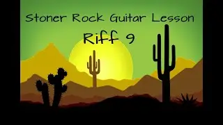 Stoner Rock Guitar Lesson /  Riff 9  / Hybrid Picking mit Harmoniewechsel