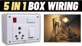 5 in 1 Box Wiring Connection | 16 Amps Power Board Connection | Single Switch and Socket Connection