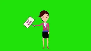 35 Female Characters Explainer Video animation green screen chroma