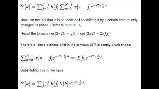 Digital Music Module 14: Proof of Convolution DFT Multiplication Property