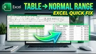 How to Convert Excel Table to Normal Range | Quick & Easy Guide