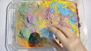 Adding Too Much Pigment Into Clear Slime - Satisfying Slime ASMR