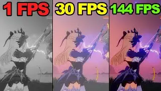 144 FPS to 1 FPS Comparison | Genshin Impact
