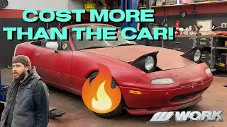 Installing a set of hotboi wheels on my $100 Miata!