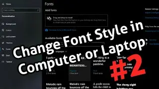How To Change Font Style in Computer || How to change the default Windows 10 system font | 2022