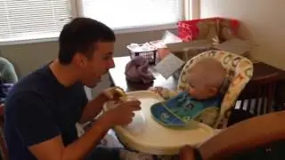 Giggling baby vs sneezing daddy