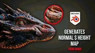 Generates Normal & Height Map From Image Using Blender