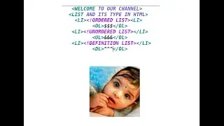 List and types of list in html (tamil)