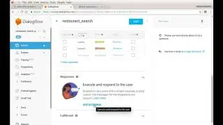 DialogFlow configuration for a simple chatbot