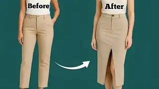 ✅ Turn Old Cotton Pants Into a Stylish Skirt | Easy Sewing Tutorial
