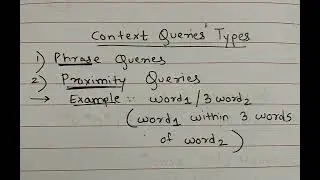 The 2 Types of Context Queries - Phrase Queries and Proximity Queries #contextquery #queries