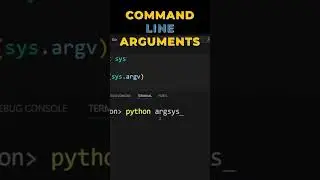 Command Line Arguments #python #commandline #argument #pythonshorts #shorts