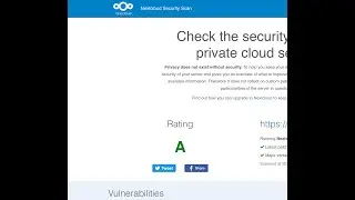 Nextcloud Installation - Part 14 Nextcloud Security Scan