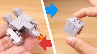 LEGO brick Cube Tankbot transformer robot tutorial Cunnon 