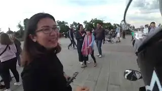Туристы напали на мотоциклиста