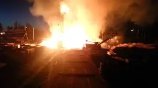 пожар в лесоцехе
