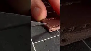 Punching holes in a watch strap #leathertok #leather #leatherasmr #applewatchstrap #leathercutting