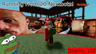 ROBLOX nextbots but im being CHASED by 20 NEXTBOTS...