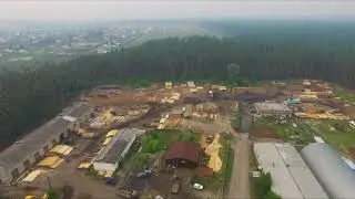 Сузун с высоты. Сузун в дыму! Район улицы Ломоносова, хлебозавод ,Льва Толстого.