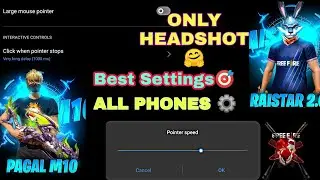 ⚡BEST ( POINTER SPEED ) ⚙️ || LARGE MOUSE CURSOR 🎯 2022 || FOR FREEFIRE HEADSHOT 2022