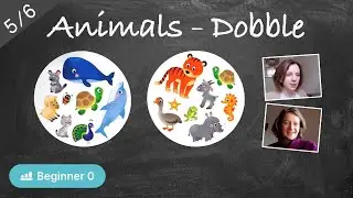 Animals - Dobble (Spot It!) with Judith - Game 5/6 (Zero Beginner - Escute Russo lento)