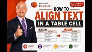 Microsoft PowerPoint: How to Align Text in a Table Cell