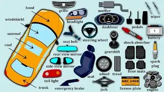Car Parts Name | Parts of a Car in English | Learn Car Parts Vocabulary | English Vocabulary