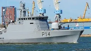 Two Lithuanian navy ship in Klaipeda Port