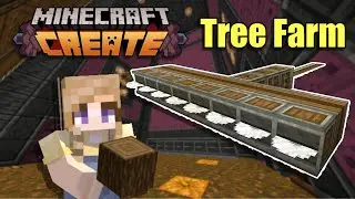 Mechanical Saw WOOD / TREE FARM | Minecraft Create Mod SMP 1.20