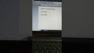Insert Current Time in ms word
