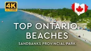 SANDBANKS Park Beaches in Ontario [4K Aerials]
