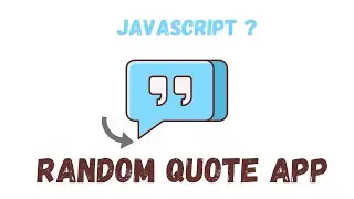 Random Quote using JavaScript for Beginners | JavaScript Projects Tutorials | JavaScript Basics