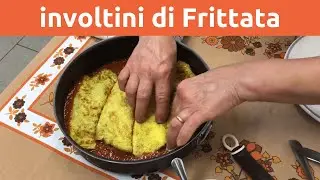 involtini di frittata in salsa di pomodoro