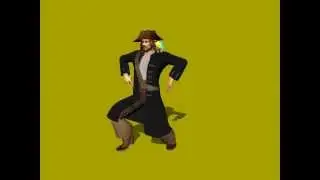Jack sparrow on green screen