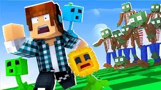 ZUMBIS INVADEM A CASA DAS PLANTAS !! ( Plants Vs Zombies no MINECRAFT)