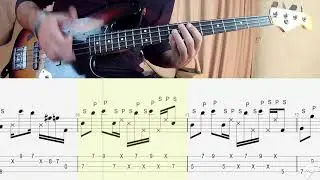 Red Hot Chili Peppers - Can't Stop  BASS COVER + PLAY ALONG TAB + SCORE