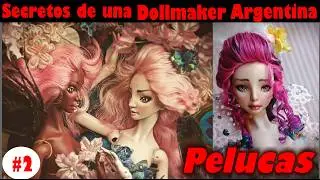 Bjd wig making for porcelain ball jointed doll Ooak art custom dolls materials and process