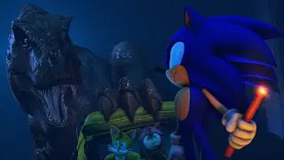 Sonic in Jurassic Park: T-Rex Breakout
