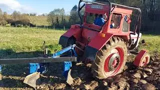 Mtz50, őszi szántás pln 3x35. 3 fejjel, majd 2 fejjel