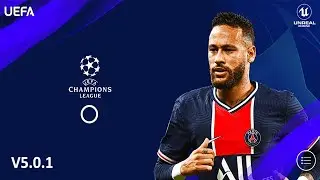 UCL Patch Pes 2021 Mobile (v5.0.1) | UCL Startscreen, Graphics, New BGM, Licensed Teams(Real Fonts)