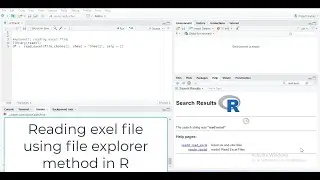 Using File Explorer to Read Excel Data Files in R