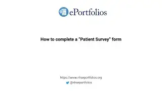 How to complete a Patient Survey form